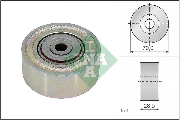 Schaeffler Ina Umlenk-/Führungsrolle, Keilrippenriemen [Hersteller-Nr. 532093410] für Mitsubishi, Fiat