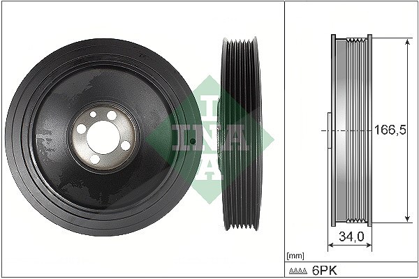 Schaeffler Ina Riemenscheibe, Kurbelwelle [Hersteller-Nr. 544015010] für Jeep, Opel, Chrysler, Alfa Romeo, Lancia, Vauxhall, Fiat