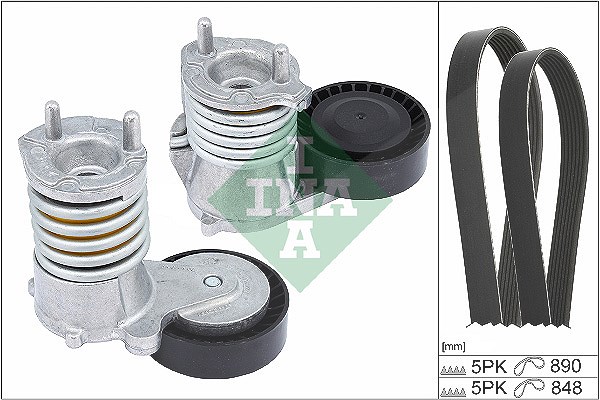 Schaeffler Ina Keilrippenriemensatz [Hersteller-Nr. 529049010] für Volvo, Ford