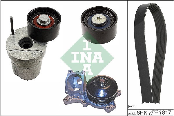 Schaeffler Ina Wasserpumpe + Keilrippenriemensatz [Hersteller-Nr. 529037030] für BMW