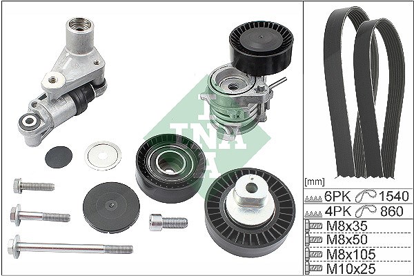 Schaeffler Ina Keilrippenriemensatz [Hersteller-Nr. 529005310] für BMW