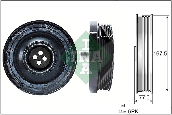 Schaeffler Ina Riemenscheibe, Kurbelwelle [Hersteller-Nr. 544013710] für BMW