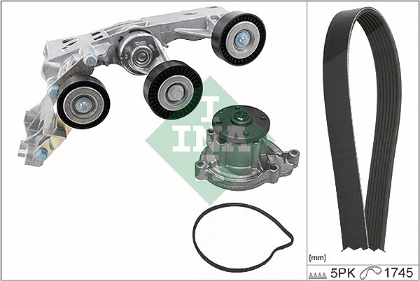 Schaeffler Ina Wasserpumpe + Keilrippenriemensatz [Hersteller-Nr. 529014830] für Mercedes-Benz