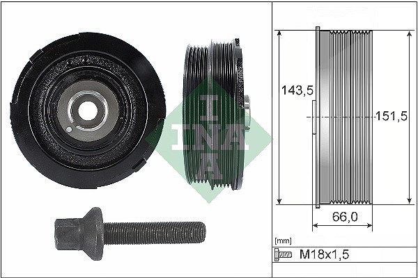 Schaeffler Ina Riemenscheibensatz, Kurbelwelle [Hersteller-Nr. 544006920] für BMW