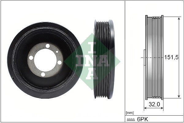 Schaeffler Ina Riemenscheibe, Kurbelwelle [Hersteller-Nr. 544012310] für Chevrolet, Opel, Vauxhall
