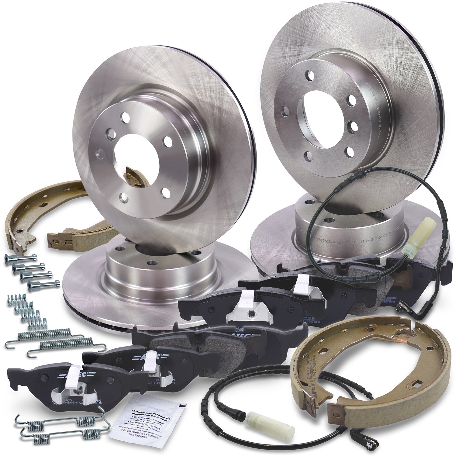 Bestprice Bremsscheiben + Bremsbeläge Vorne + Hinten [Hersteller-Nr. 10603897] für BMW