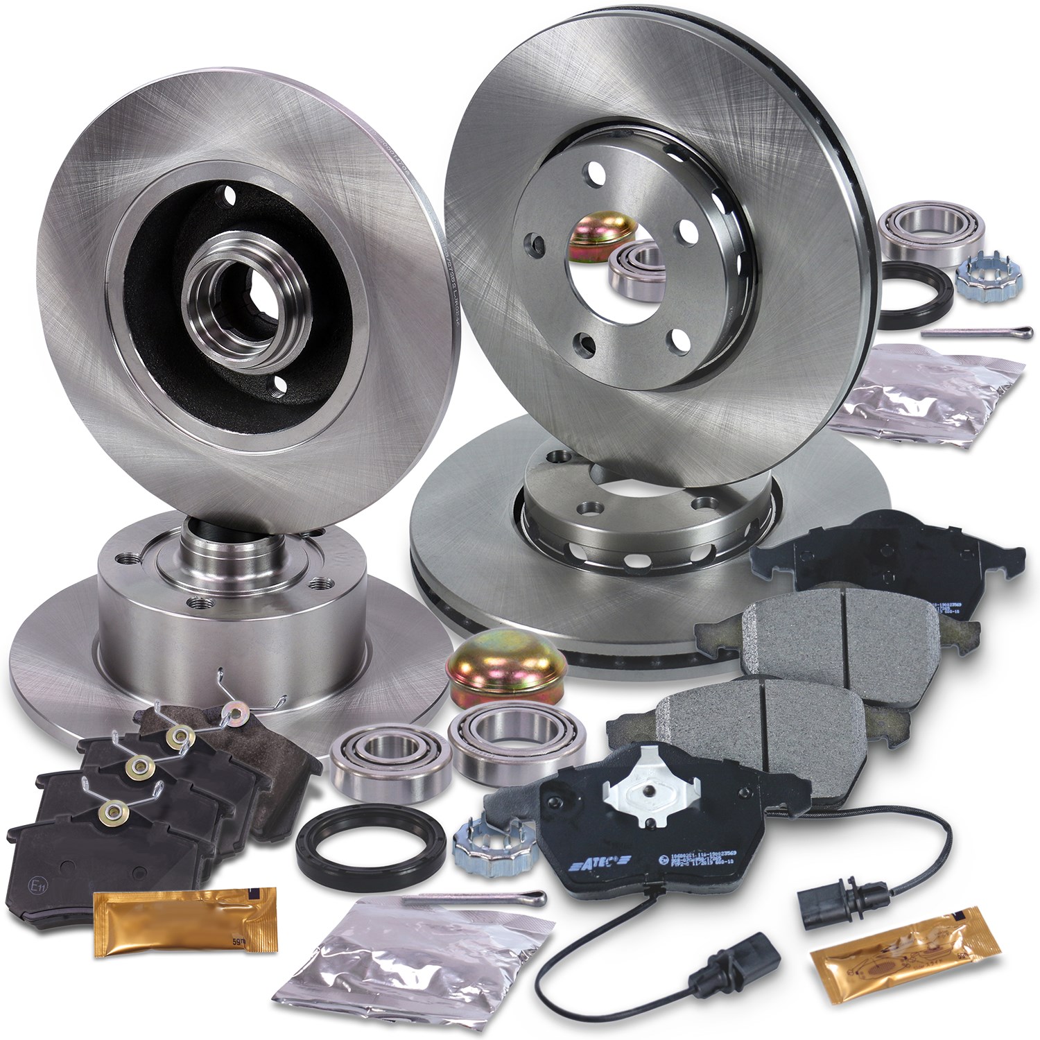 Bestprice Komplettset Bremsscheiben+Bremsbeläge Vorne+Hinten [Hersteller-Nr. 10604039] für Audi