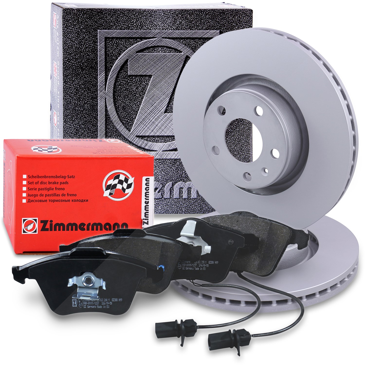 Zimmermann Bremsscheiben + Bremsbeläge Vorderachse [Hersteller-Nr. 10697718] für Audi