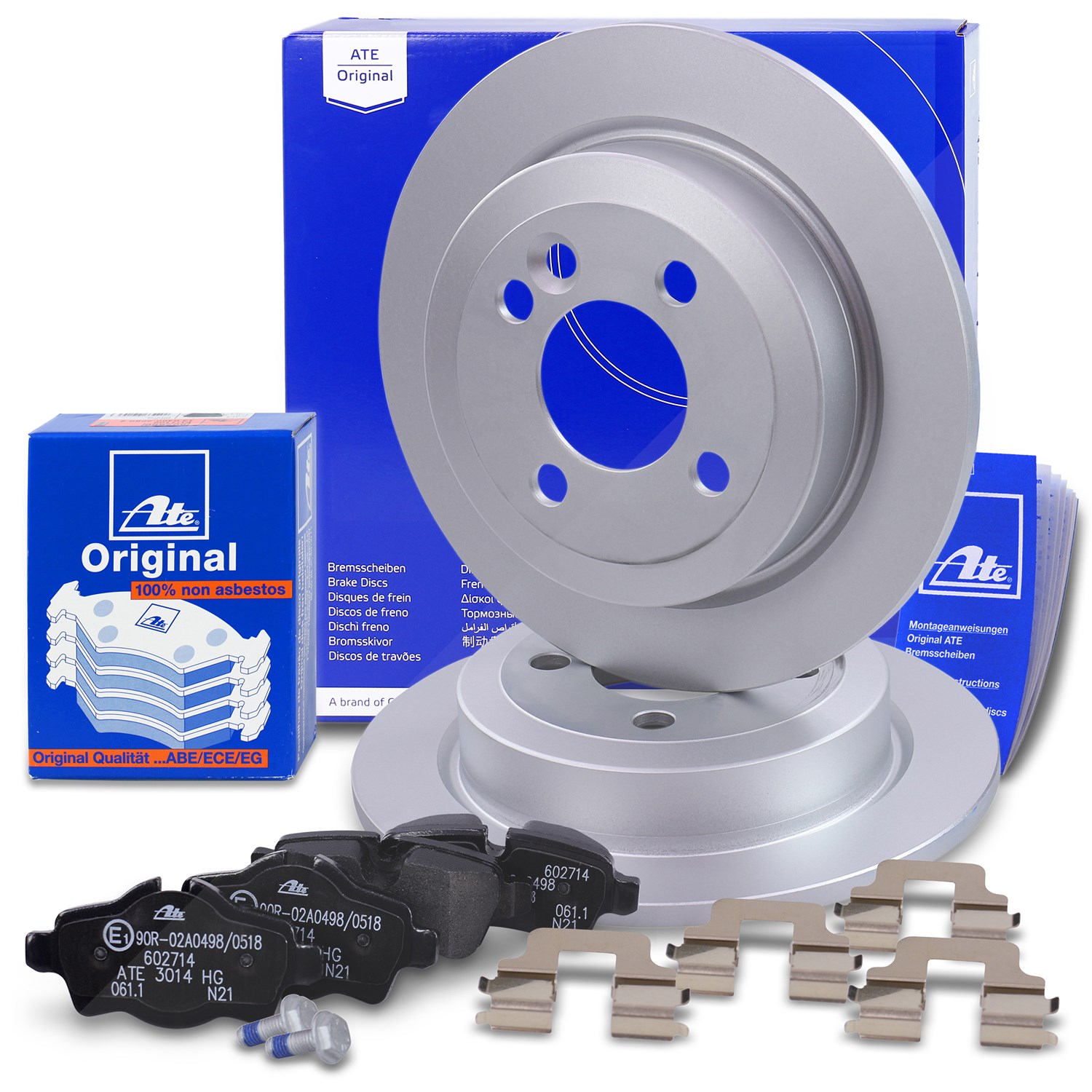 Ate Bremsscheiben +Bremsbeläge hinten [Hersteller-Nr. 40441274] für Mini