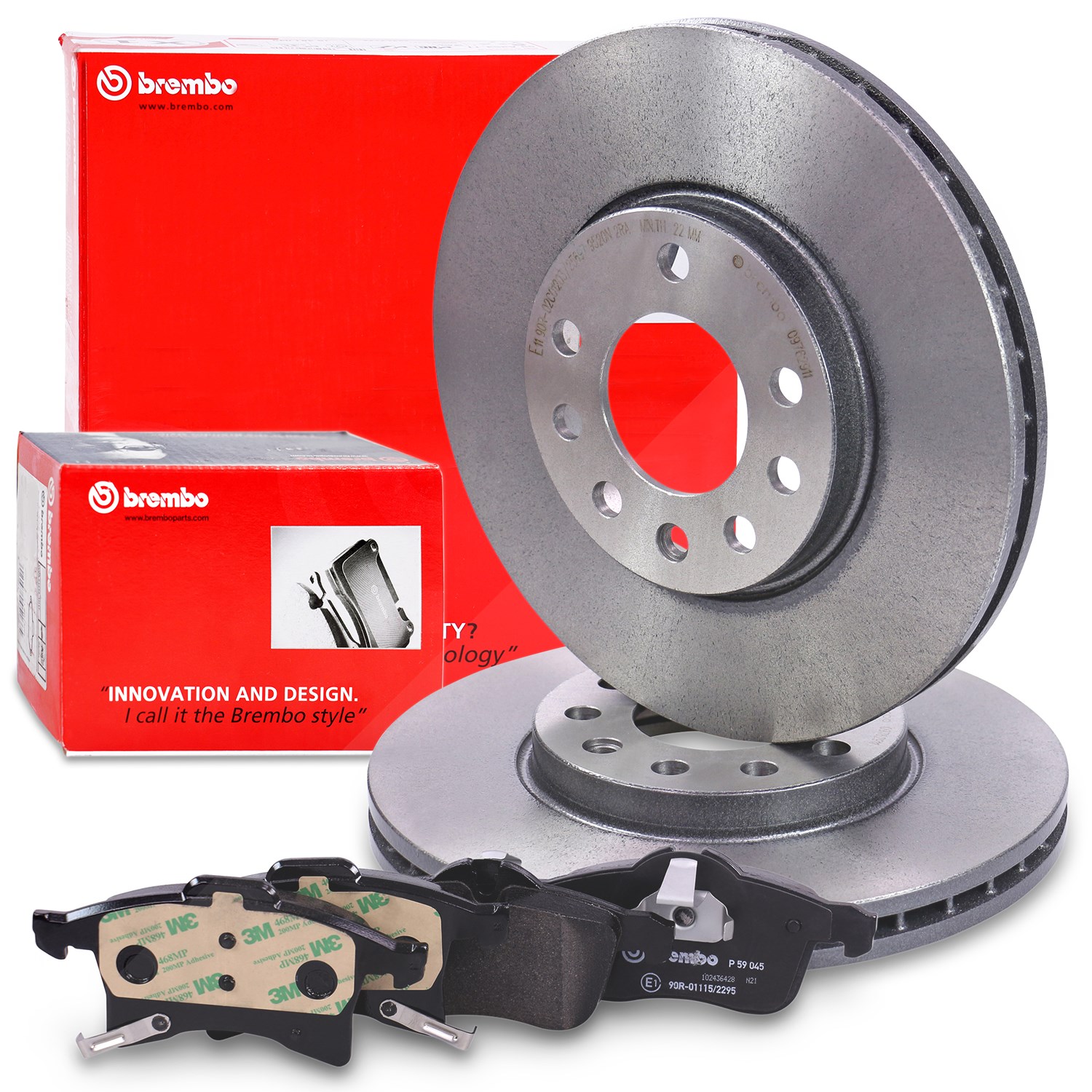 Brembo Bremsscheiben +Bremsbeläge vorne [Hersteller-Nr. 40435299] für Opel, Chevrolet