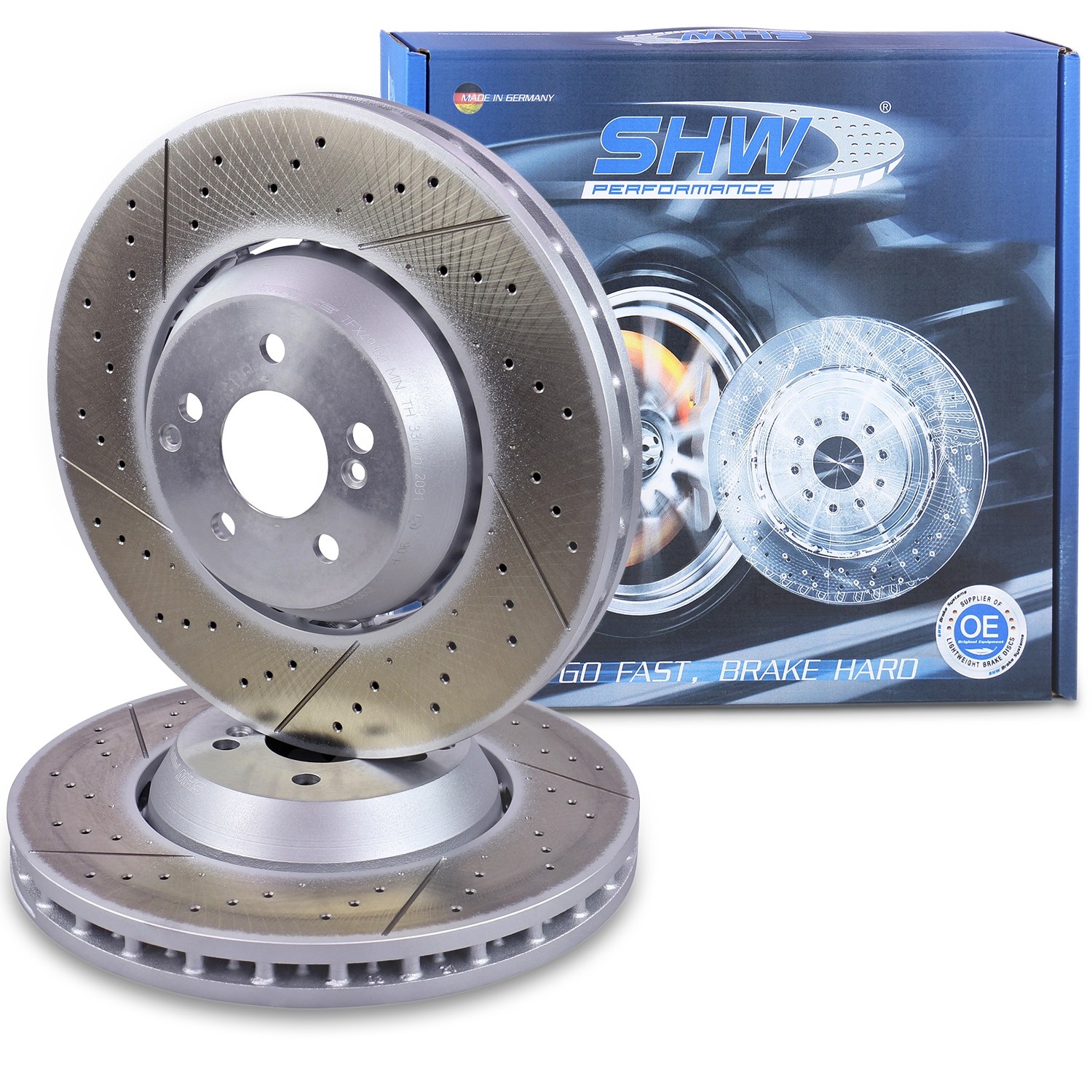 Shw Performance 2x Bremsscheibe belüftet vorne [Hersteller-Nr. 40435132] für Mercedes-Benz