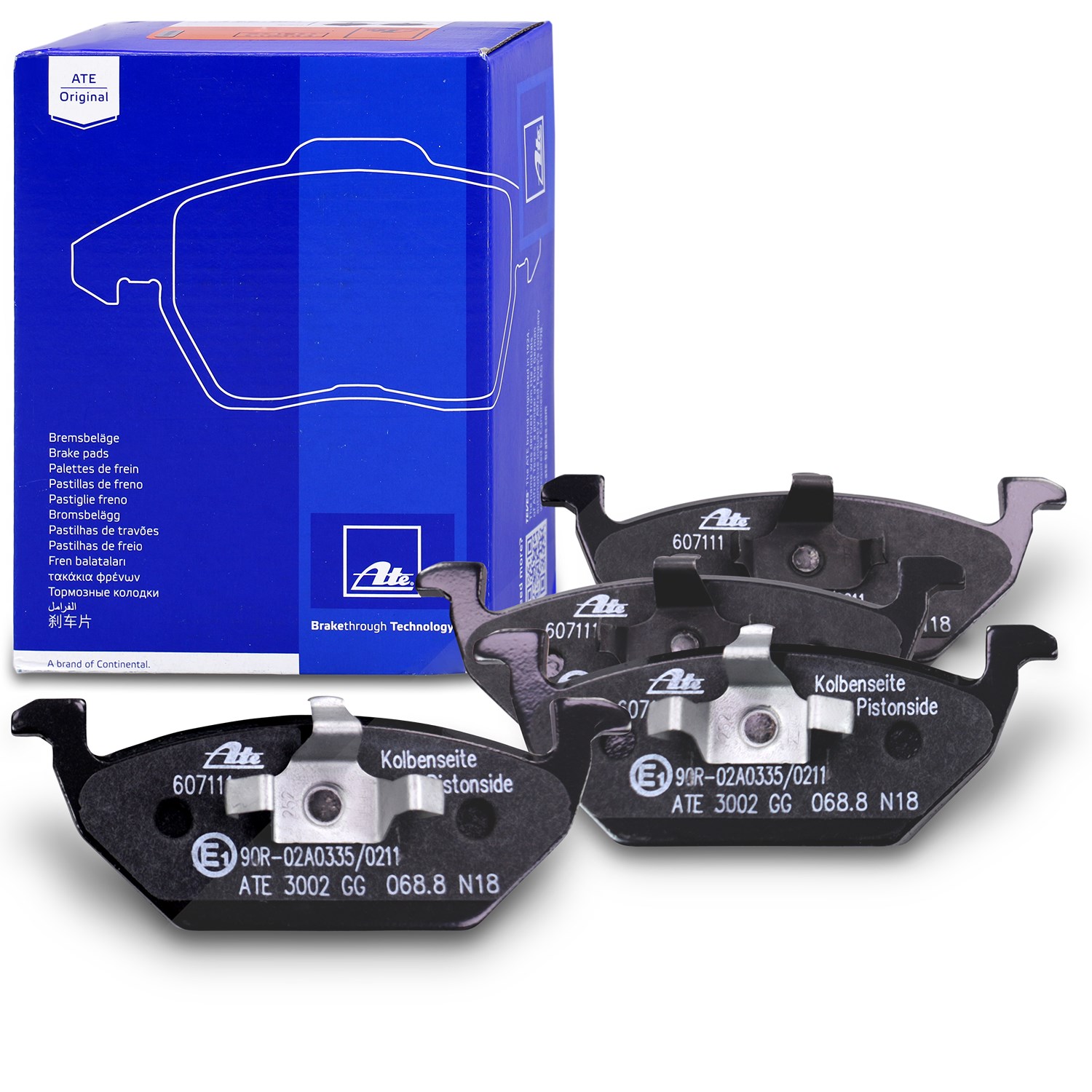 Ate Bremsbelagsatz vorne [Hersteller-Nr. 13.0460-7111.2] für Audi, Seat, VW, Skoda