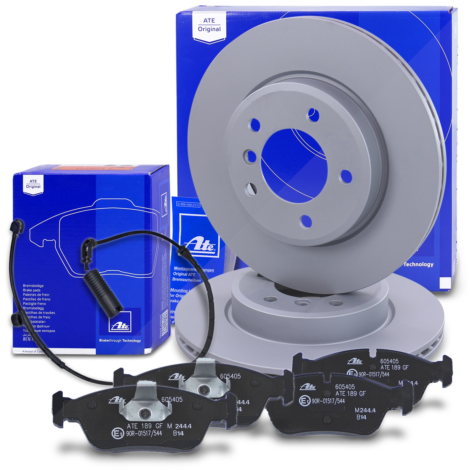 Ate Bremsscheiben +Beläge +Warnkontakt vorne [Hersteller-Nr. 40483128] für BMW