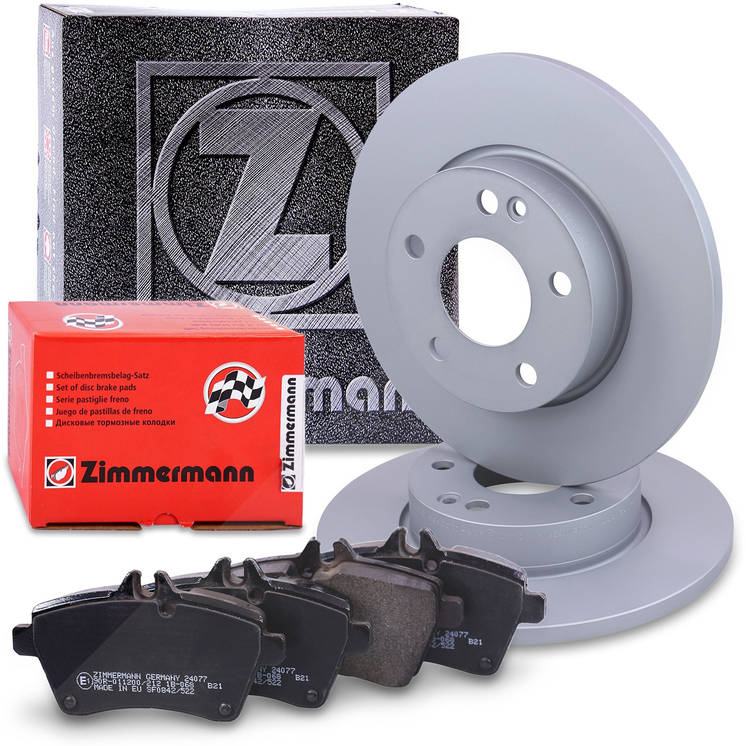 Zimmermann Bremsscheiben + Bremsbeläge Vorderachse [Hersteller-Nr. 10697743] für Mercedes-Benz