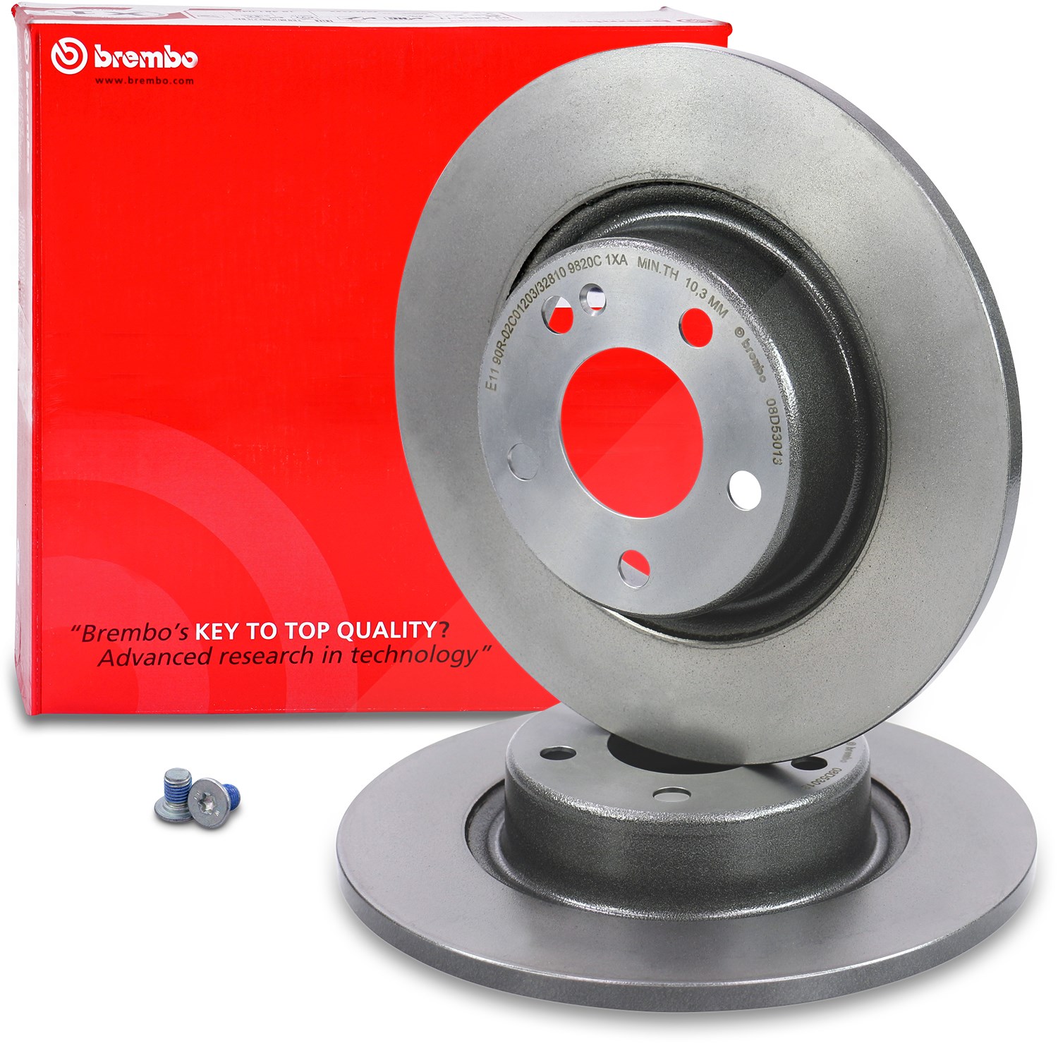 Brembo Bremsscheibe voll hinten [Hersteller-Nr. 08.D530.13] für Mercedes-Benz