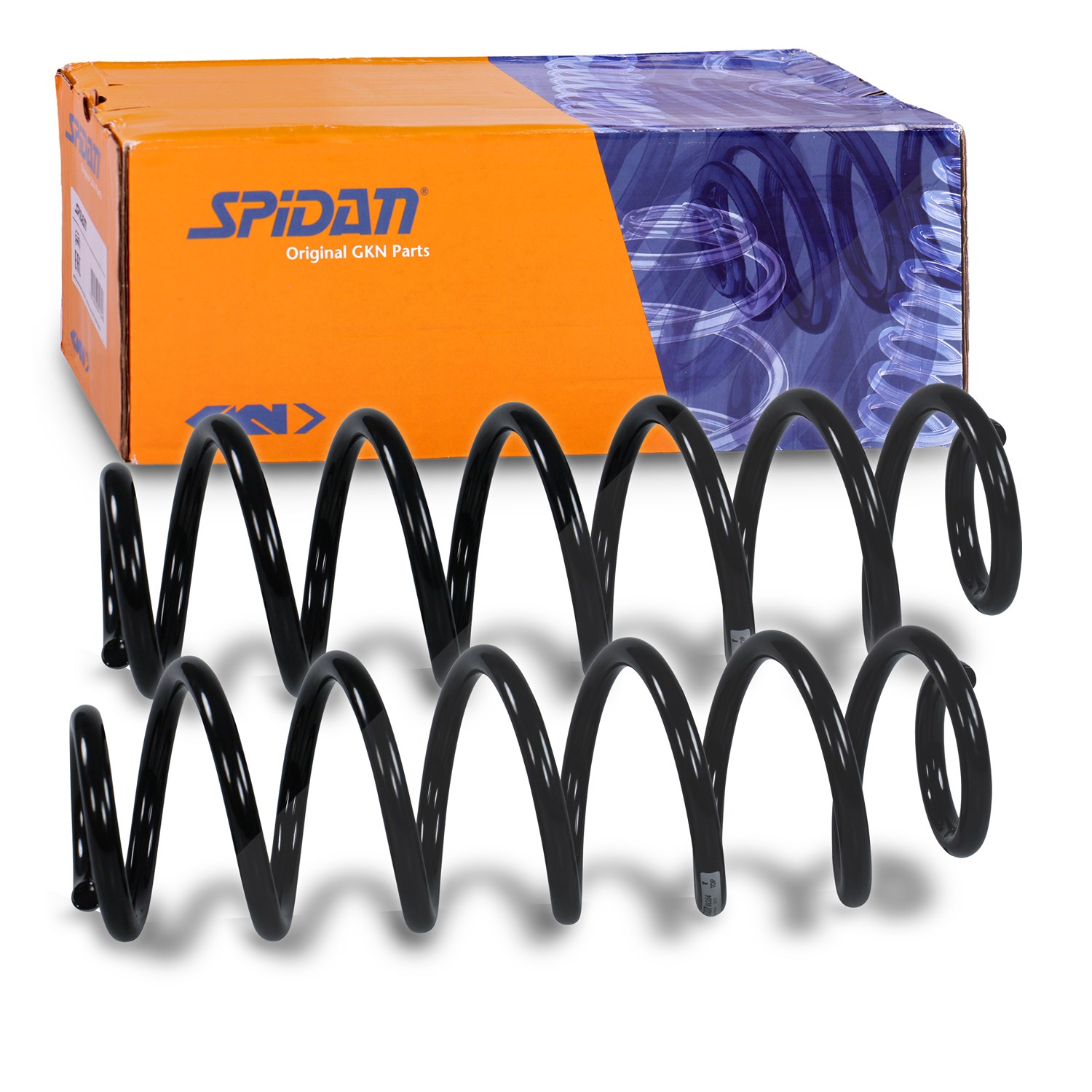 Spidan 2x Fahrwerksfeder hinten [Hersteller-Nr. 86354] für VW, Skoda