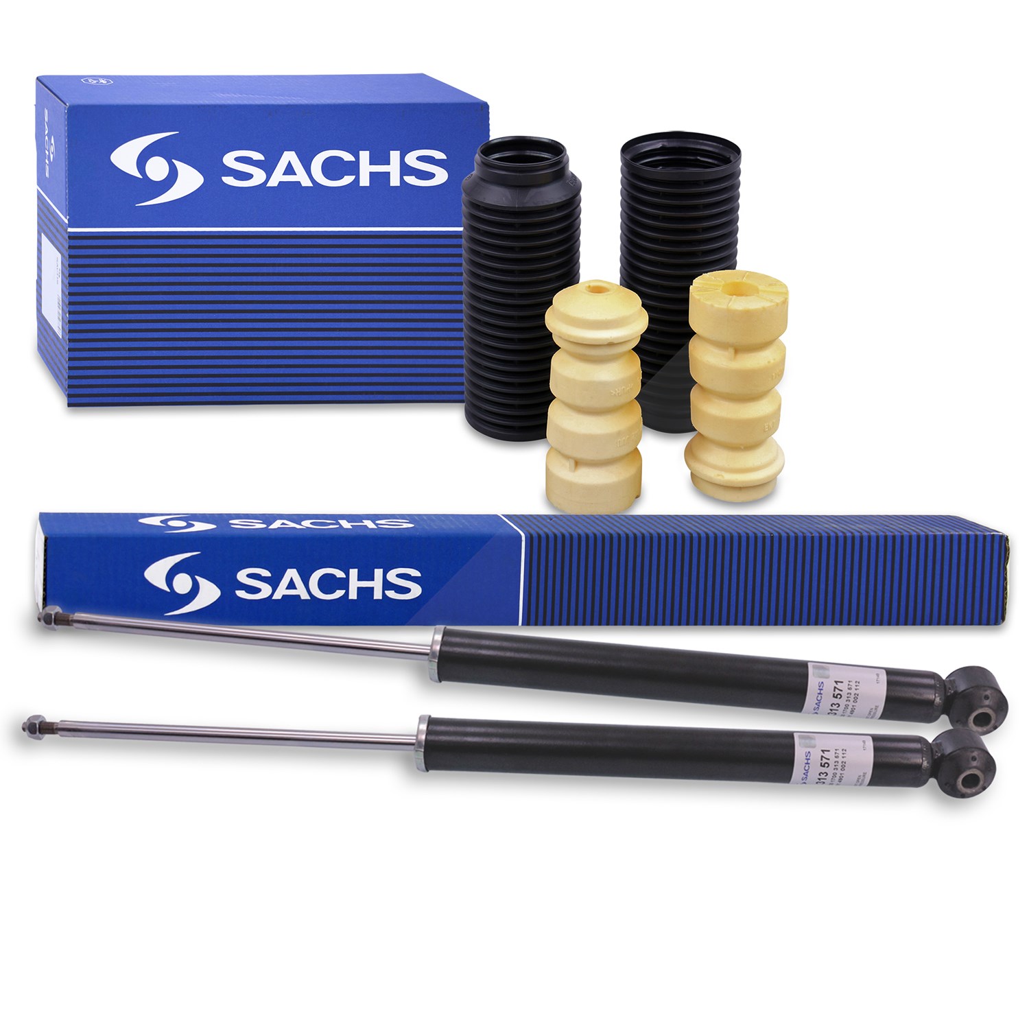 Sachs 2x Stoßdämpfer + Staubschutz hinten [Hersteller-Nr. 40441268] für Opel, Fiat