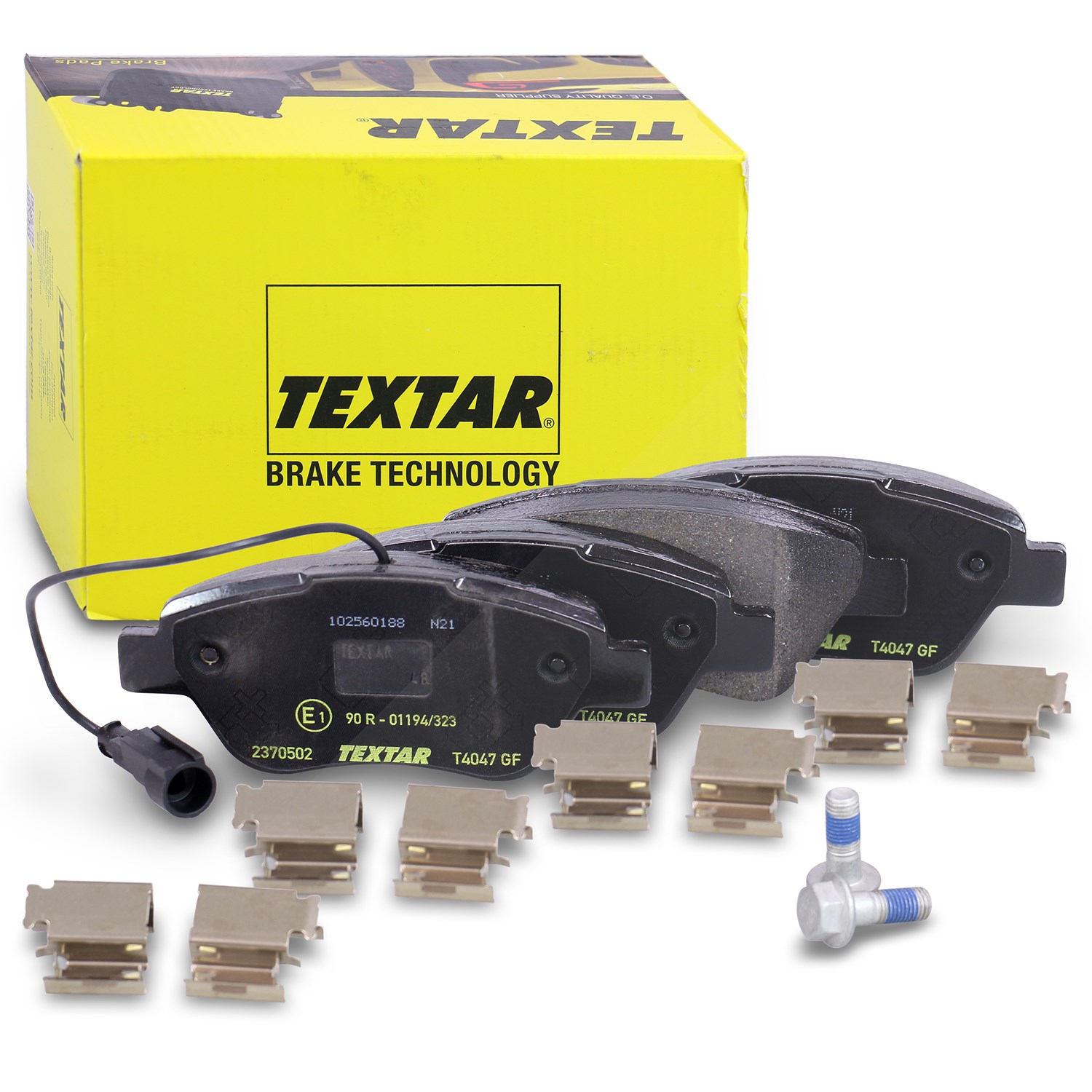 Textar Bremsbelagsatz mit Warnkontakt vorne [Hersteller-Nr. 2370502] für Alfa Romeo, Fiat, Lancia