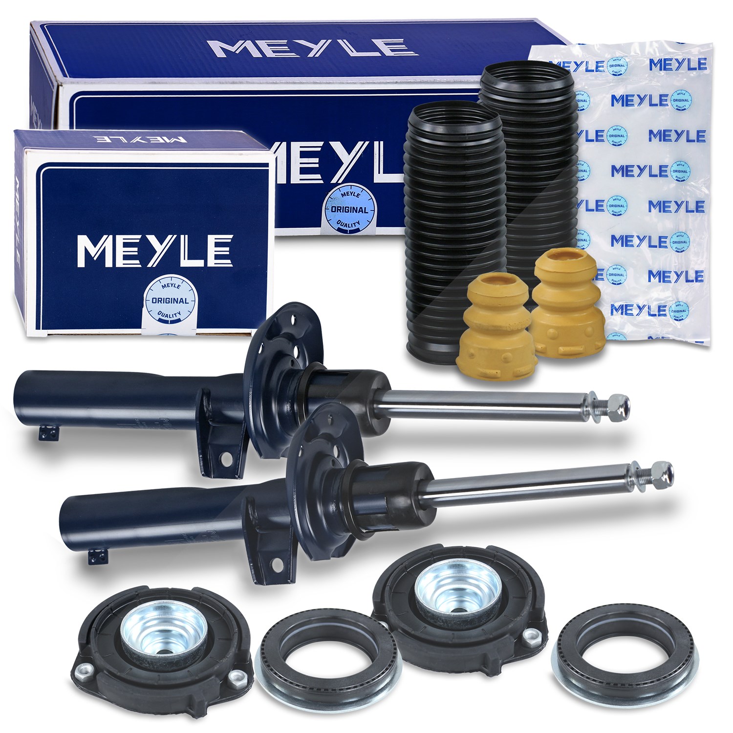 Meyle 2x Stoßdämpfer +Domlager +Staubschutz vorne [Hersteller-Nr. 40441283] für Skoda, Seat, VW