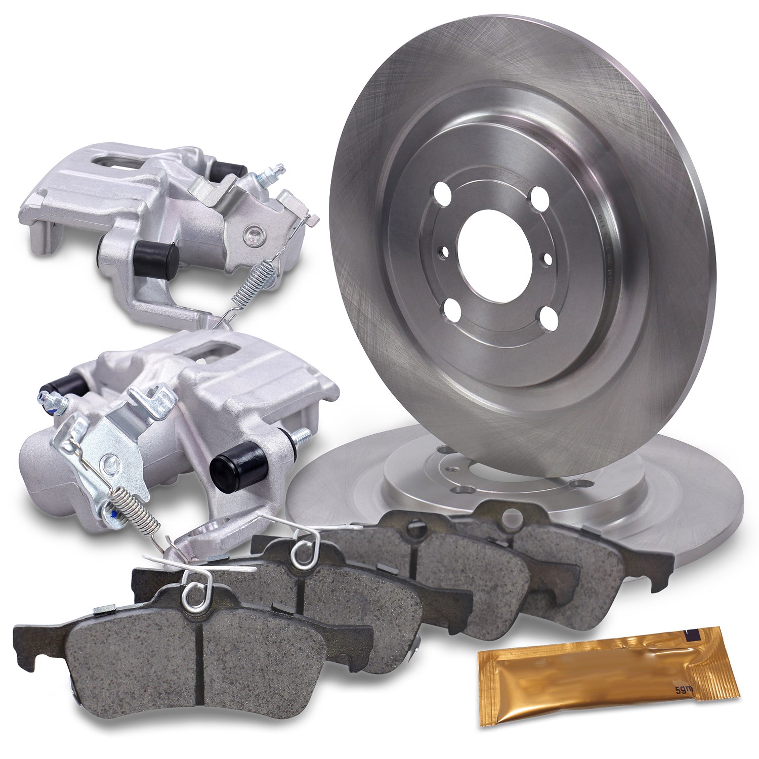 Bestprice 2x Bremsscheibe +Beläge +Bremssättel Hinterachse [Hersteller-Nr. 40279455] für Toyota