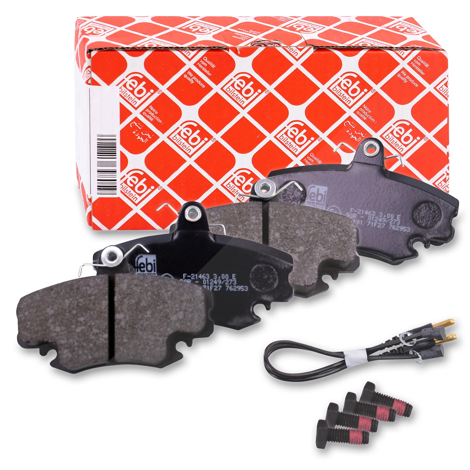 Febi Bilstein Bremsbelagsatz mit VWK Vorderachse [Hersteller-Nr. 16191] für Renault, Dacia