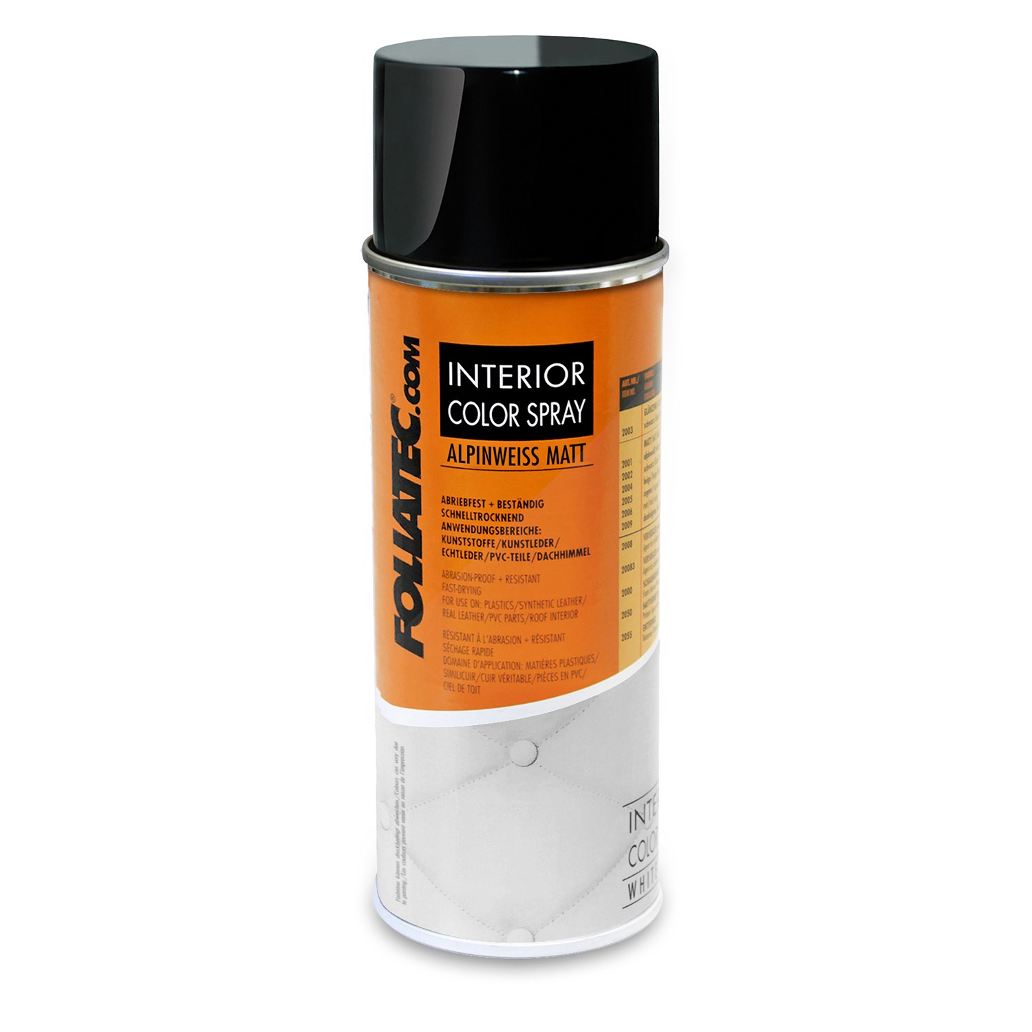 Foliatec 400 ml INTERIOR Color Spray alpinweiß matt [Hersteller-Nr. 2001]