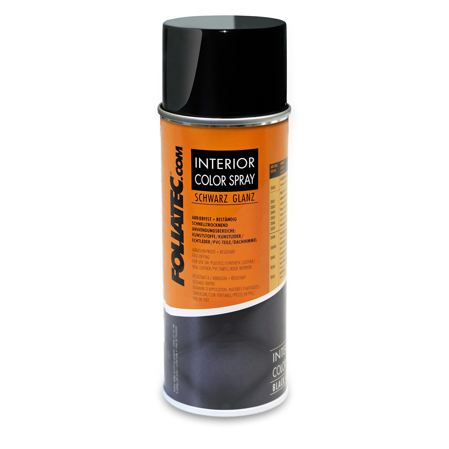 Foliatec 400 ml INTERIOR Color Spray schwarz glänzend [Hersteller-Nr. 2003]