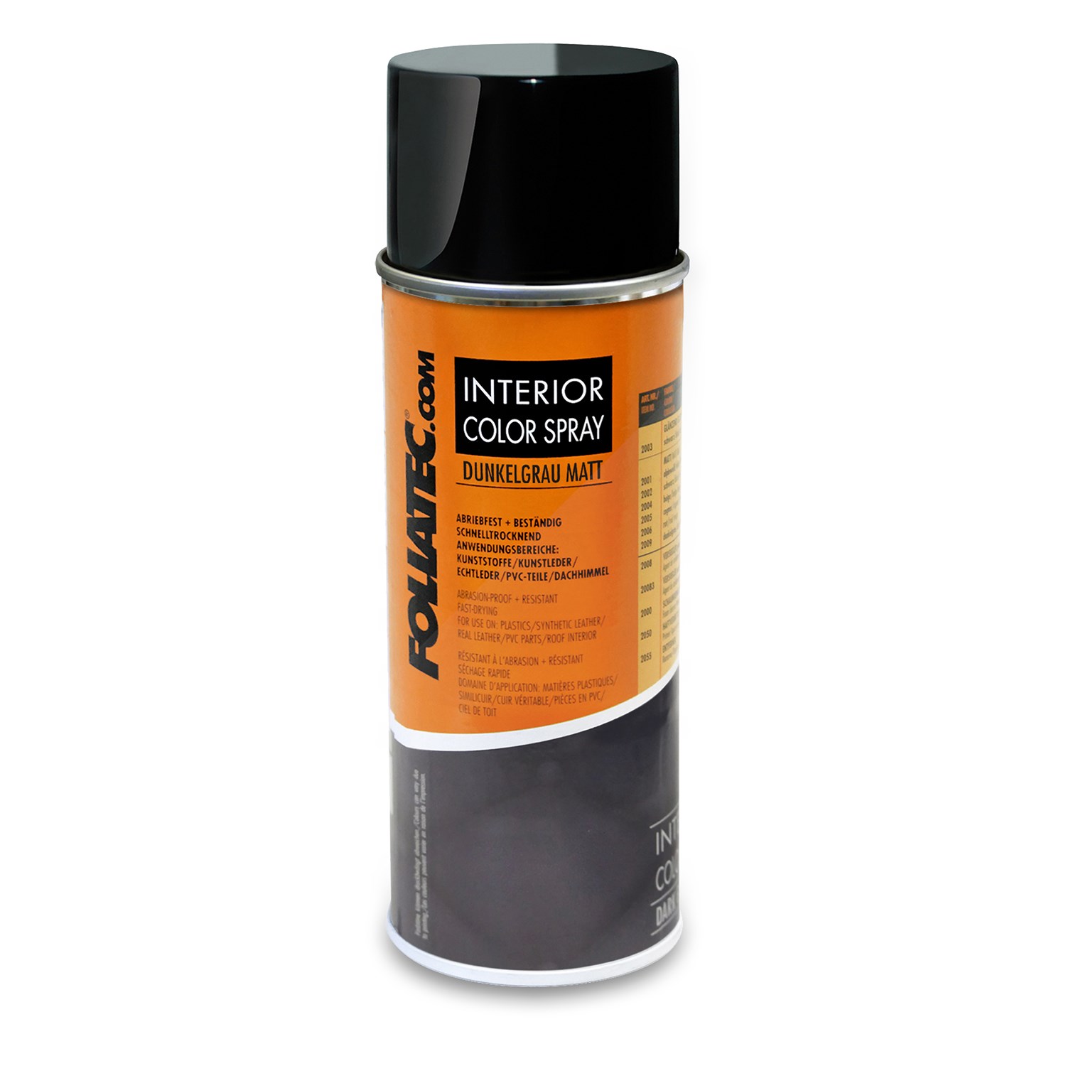 Foliatec 400 ml INTERIOR Color Spray dunkelgrau matt [Hersteller-Nr. 2009]