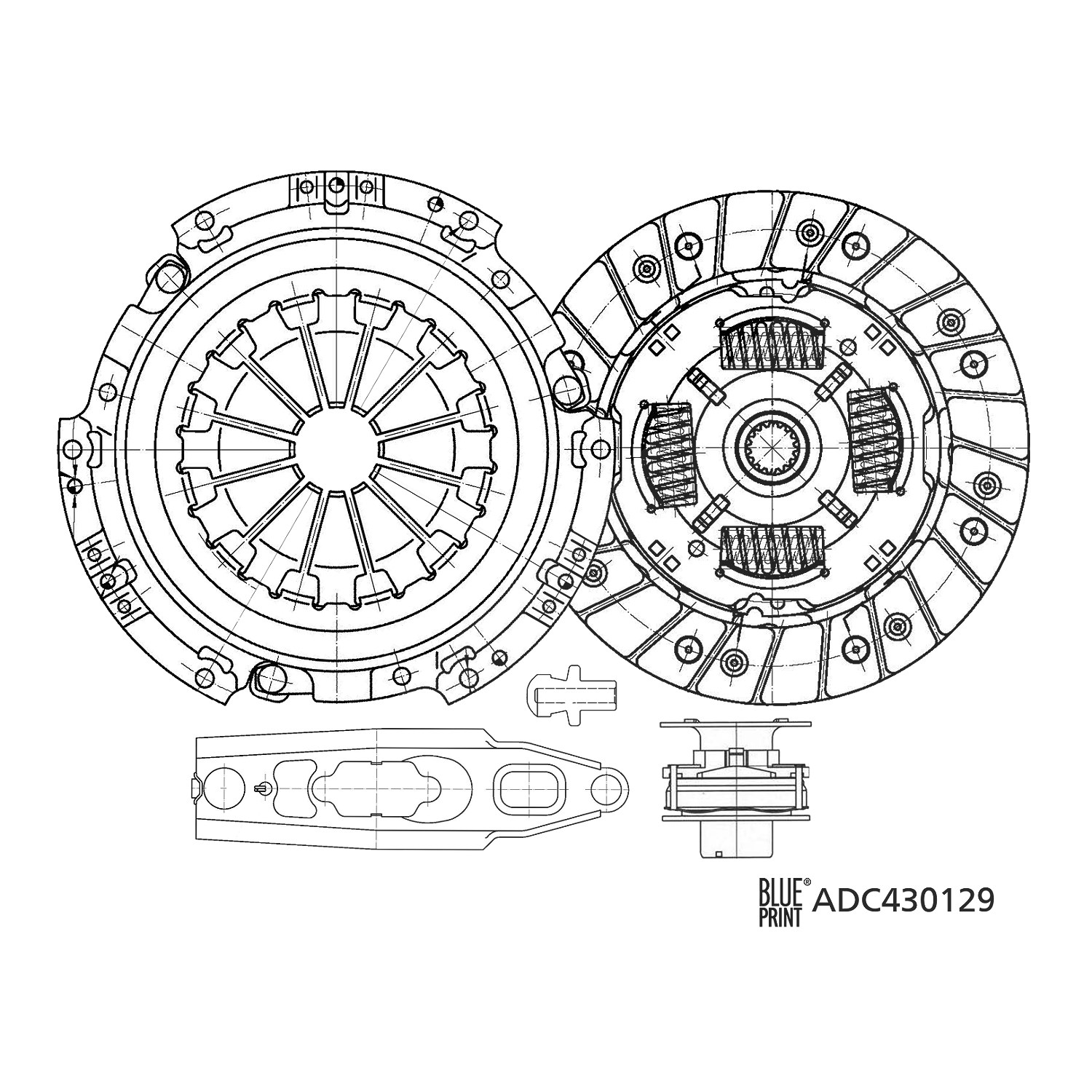 Blue Print Kupplungssatz [Hersteller-Nr. ADC430129] für Mitsubishi, Smart