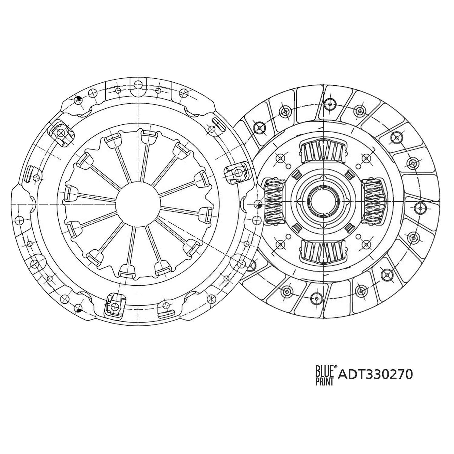 Blue Print Kupplungssatz [Hersteller-Nr. ADT330270] für Toyota, Aston Martin, Subaru