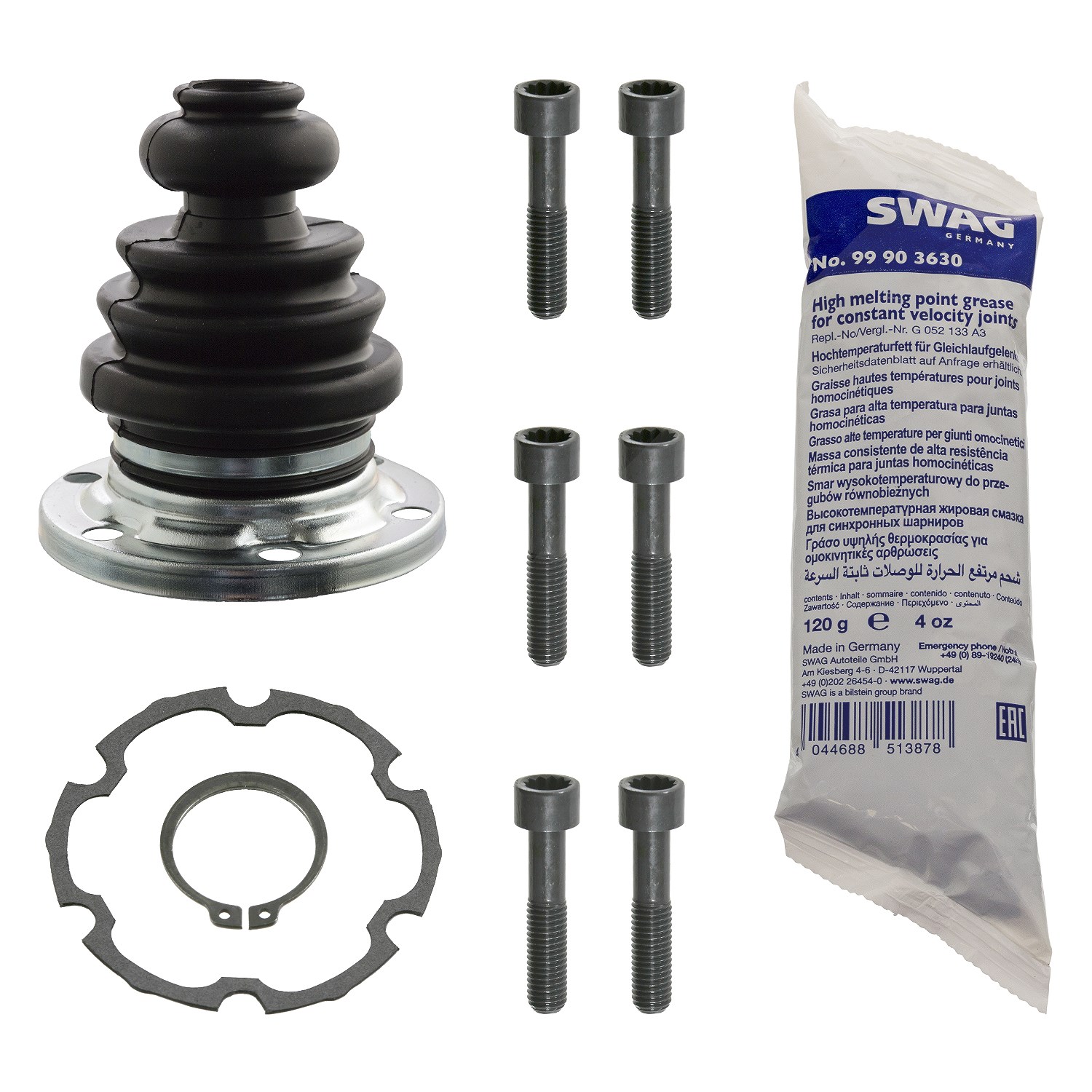 Swag Faltenbalgsatz, Antriebswelle [Hersteller-Nr. 30830017] für Skoda, Audi, VW