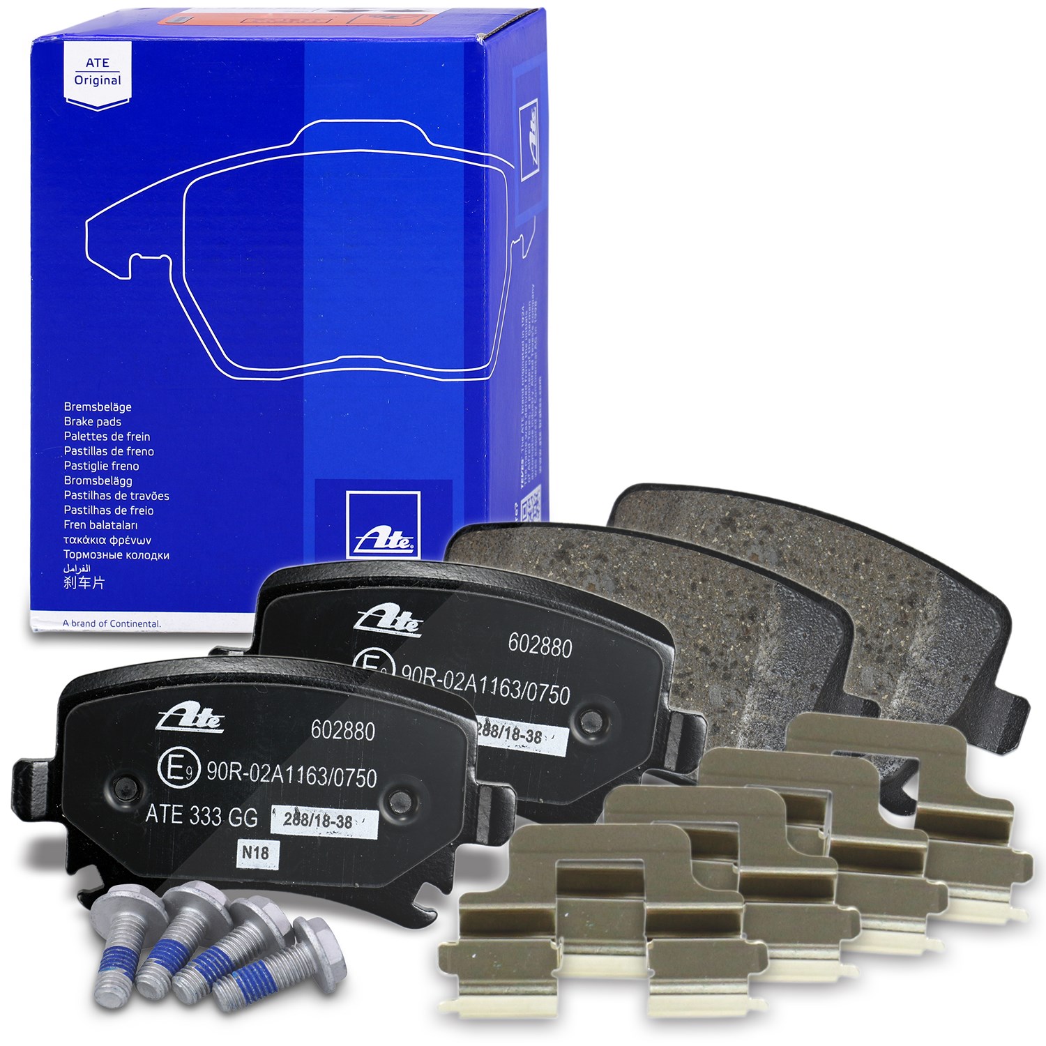 Ate Bremsbelagsatz hinten [Hersteller-Nr. 13.0460-2880.2] für Seat, Skoda, Audi, VW