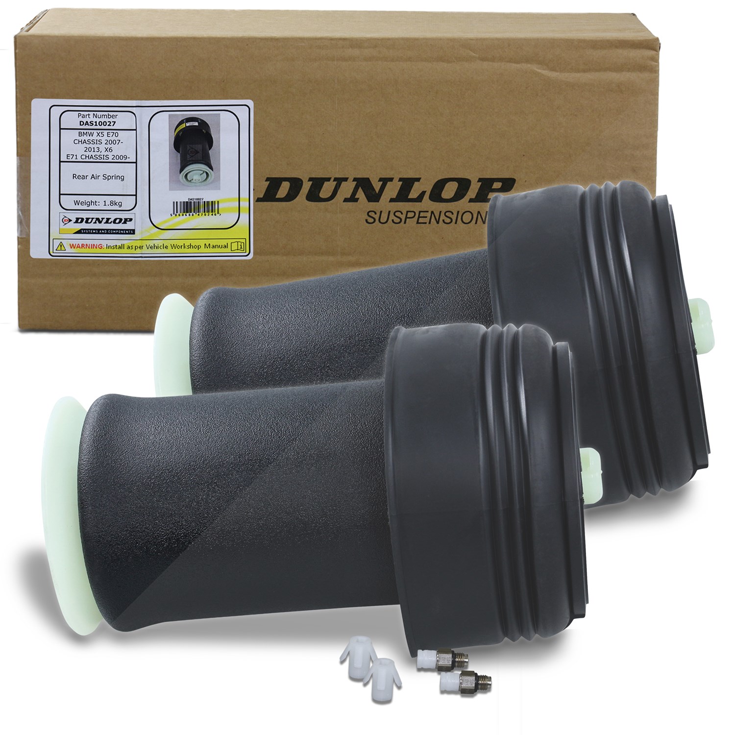 Dunlop Airsuspension 2x Luftfederbalg Hinterachse [Hersteller-Nr. 70930] für BMW