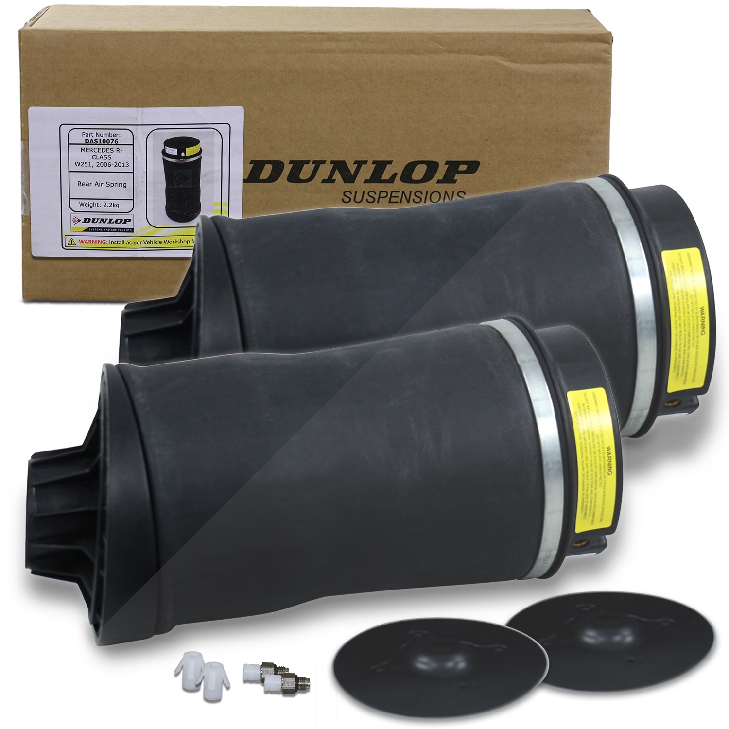 Dunlop Airsuspension 2x Luftfederbalg Hinterachse [Hersteller-Nr. 71226] für Mercedes-Benz