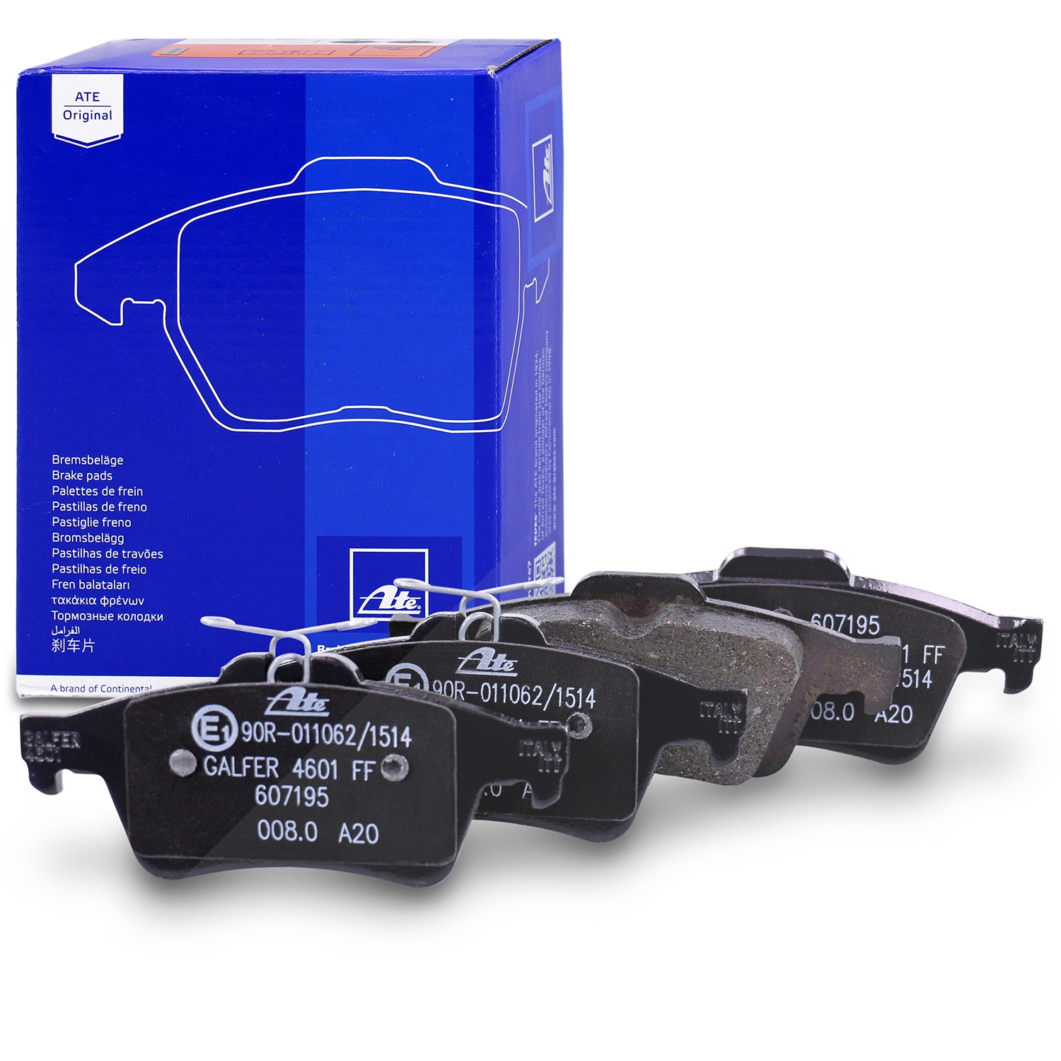 Ate Bremsbelagsatz Hinterachse [Hersteller-Nr. 13.0460-7195.2] für Volvo, Saab, Ford, Opel, Vauxhall, Mazda