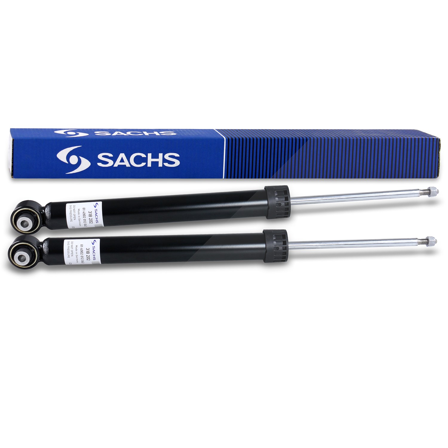Sachs 2x Stoßdämpfer hinten [Hersteller-Nr. 318202] für VW, Seat, Skoda, Audi