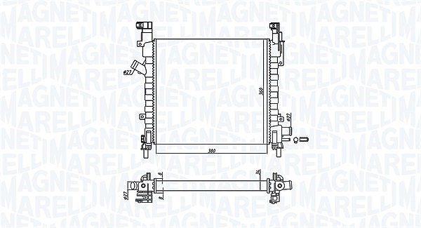 Magneti Marelli Kühler, Motorkühlung [Hersteller-Nr. 350213924000] für Ford