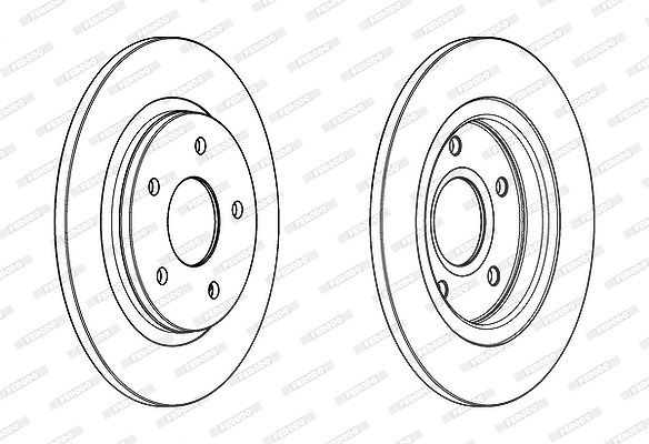 Ferodo Bremsscheibe [Hersteller-Nr. DDF1808C] für Dodge, Chrysler, Fiat, VW