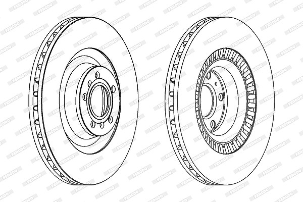 Ferodo 1x Bremsscheibe [Hersteller-Nr. DDF1572C-1] für Audi, VW