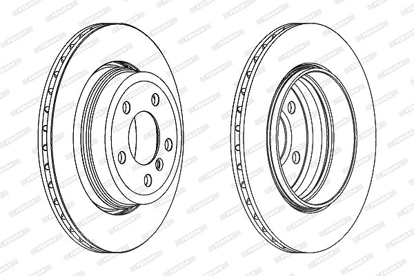 Ferodo 1x Bremsscheibe [Hersteller-Nr. DDF1297C-1] für BMW