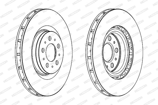 Ferodo 1x Bremsscheibe [Hersteller-Nr. DDF1682C-1] für Volvo