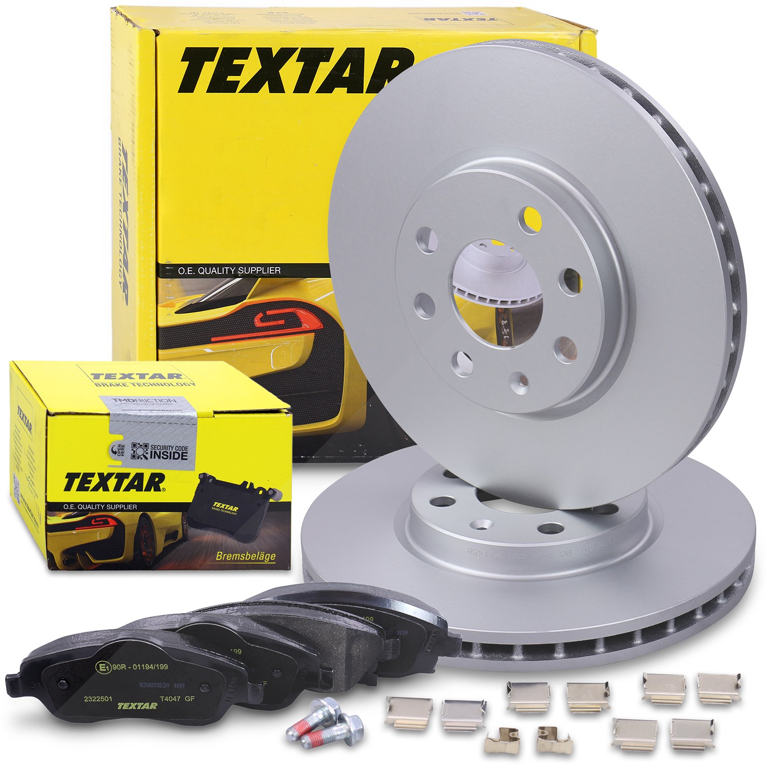 Textar Bremsscheiben + Bremsbeläge vorne [Hersteller-Nr. 40383349] für Opel