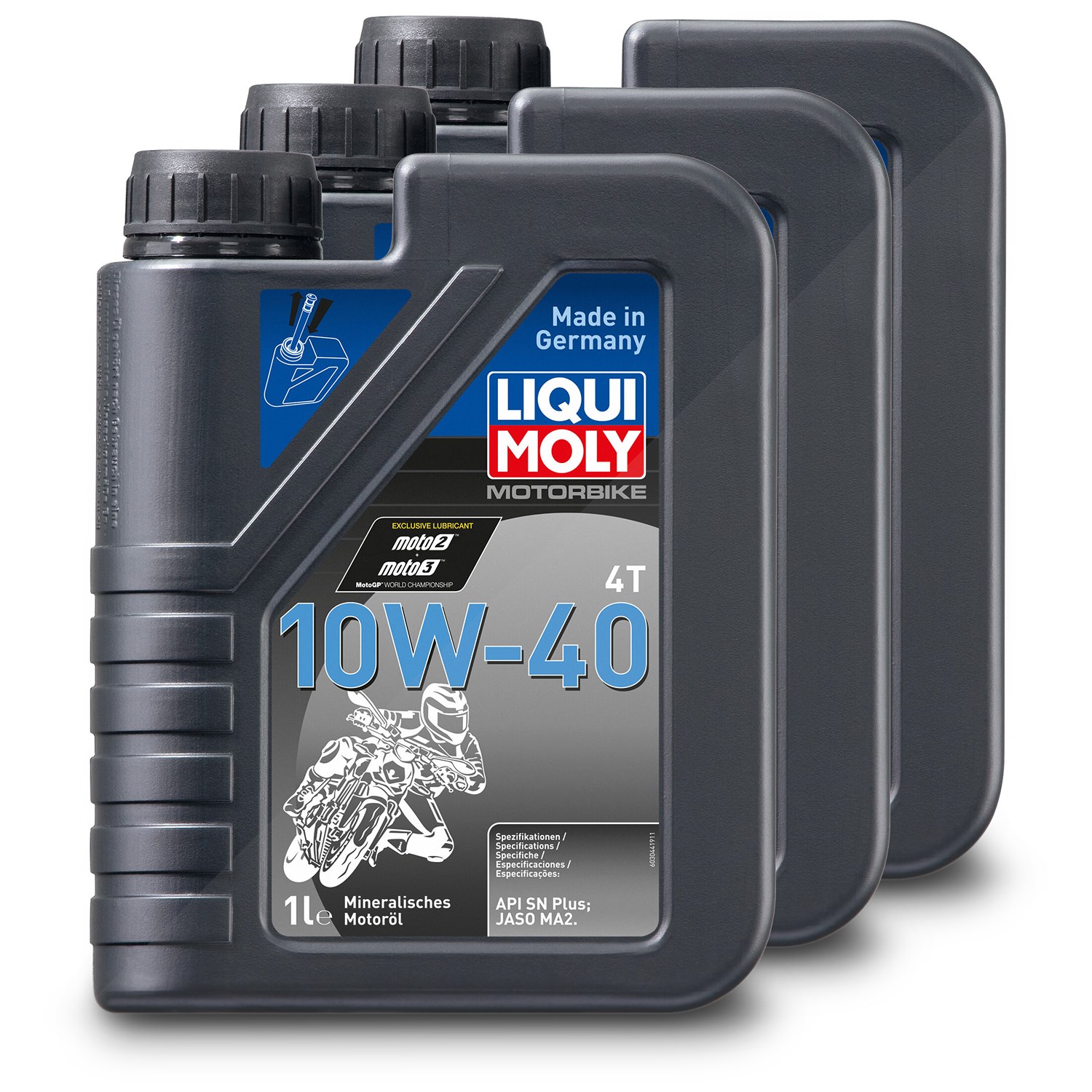 Liqui Moly 3x 1 L Motorbike 4T 10W-40 Motoröl [Hersteller-Nr. 3044]