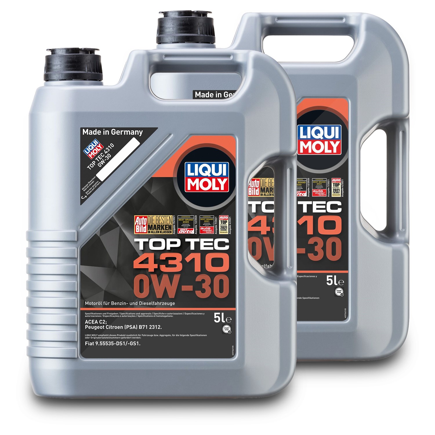 Liqui Moly 2x 5 L Top Tec 4310 0W-30 Motoröl [Hersteller-Nr. 3736]