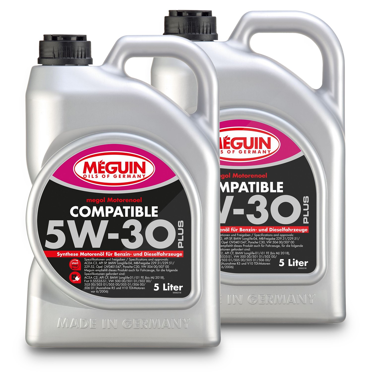 Meguin 2x 5 L megol Motorenöl Compatible SAE 5W-30 Plus [Hersteller-Nr. 6562]