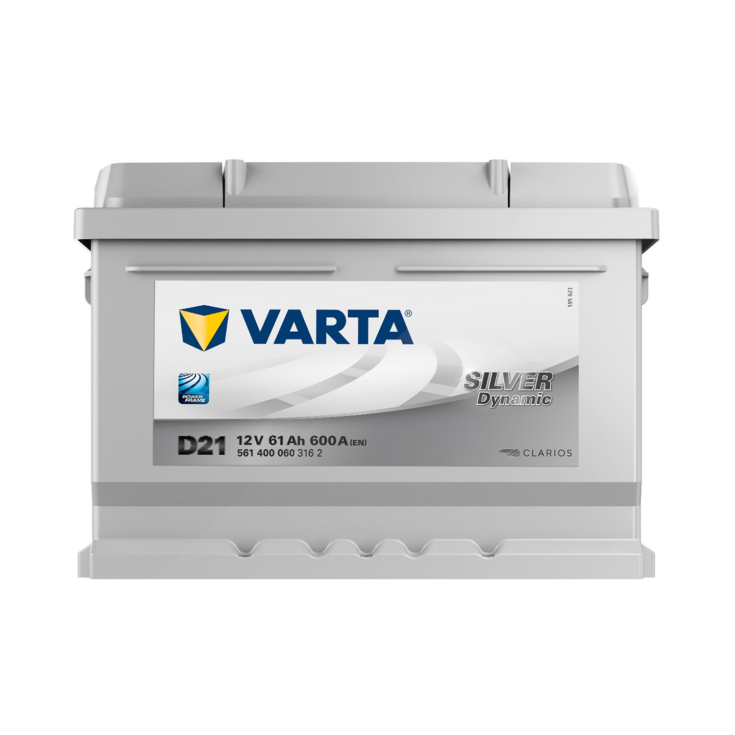 Varta Starterbatterie SILVER dynamic 61 Ah 600 A D21 [Hersteller-Nr. 5614000603162] für Westfield, Honda, Kia, Ford, Cadillac, Marcos, Dacia, Bedford,