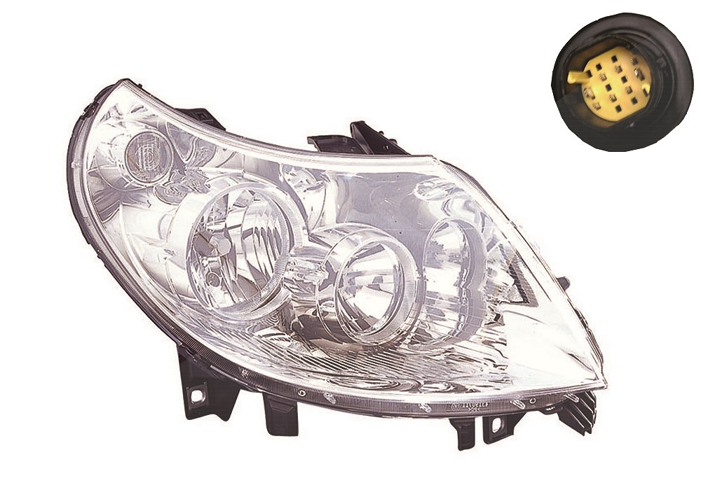 Alkar Scheinwerfer H7/H1 mit Stellmotor für LWR [Hersteller-Nr. 2742922] für Citroën, Peugeot, Fiat