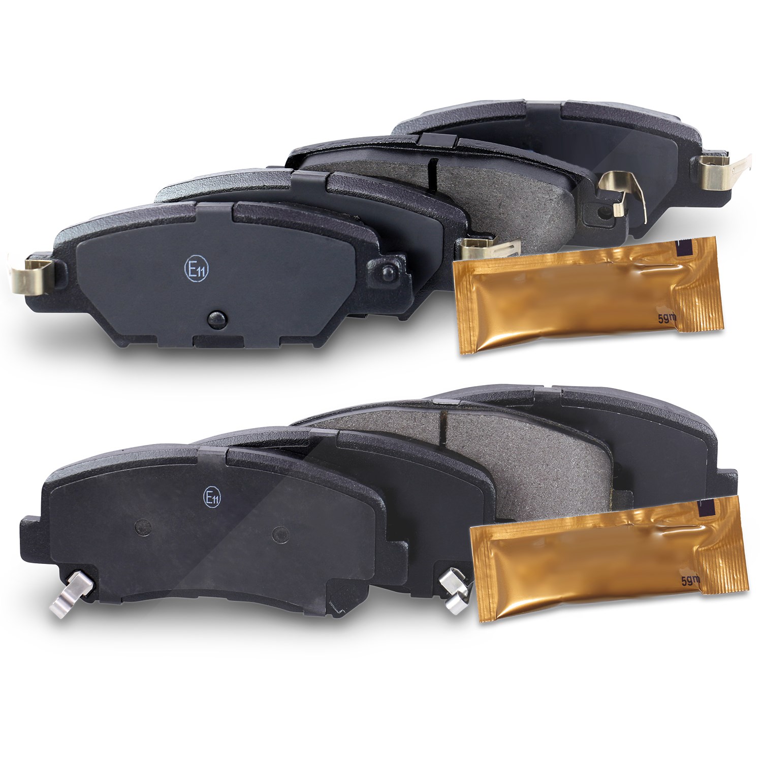 Bestprice 8x Bremsbeläge Vorne + Hinten [Hersteller-Nr. 40512955] für Mazda