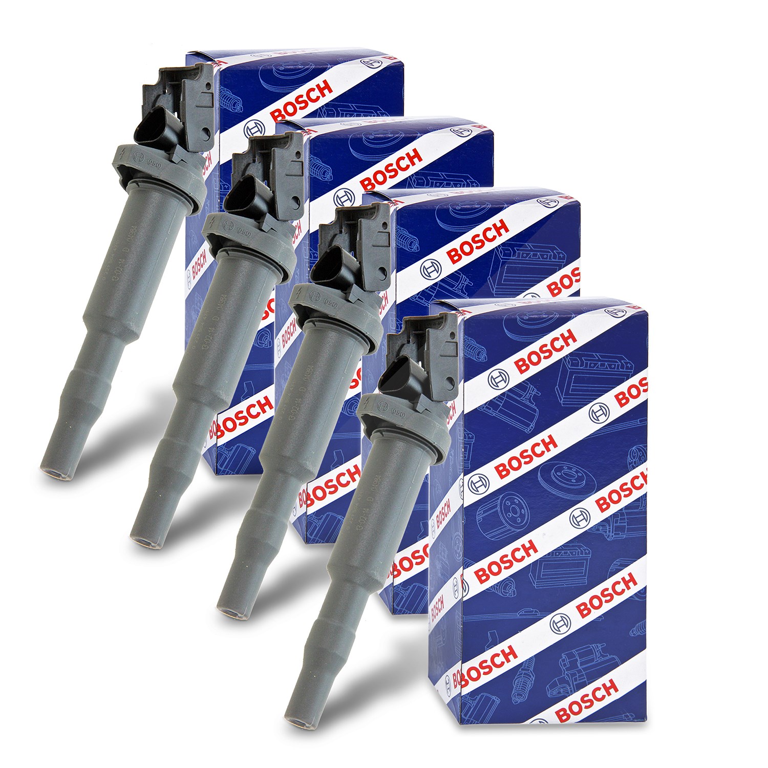 Bosch 4x Zündspule [Hersteller-Nr. 40513709] für BMW