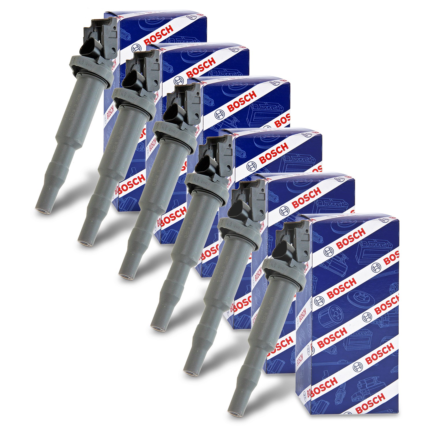 Bosch 6x Zündspule [Hersteller-Nr. 40513710] für BMW